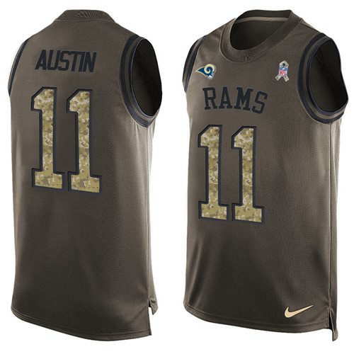 Nike Rams #11 Tavon Austin Green Men's Stitched NFL Limited Salute To Service Tank Top Jersey